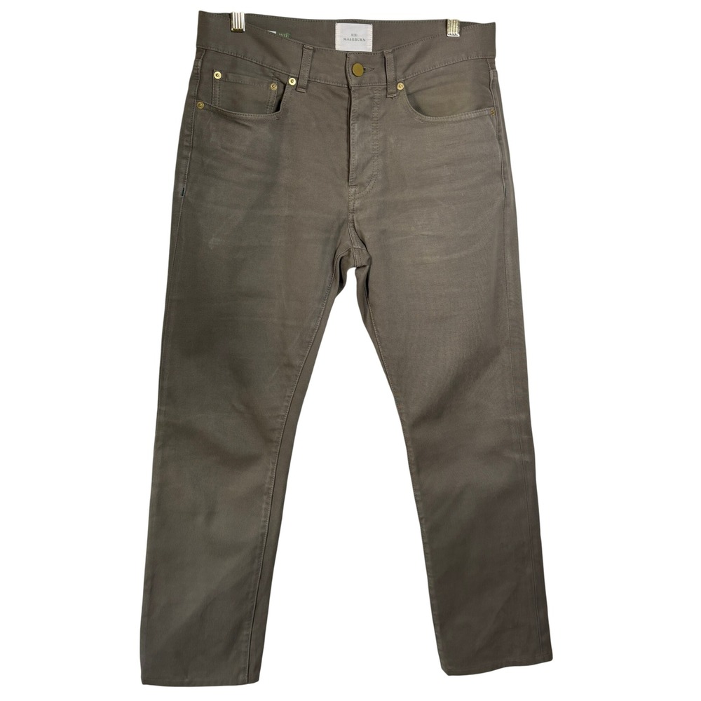Sid Mashburn Textured Pants 30x29 Made‎ in Italy Olive Green Casual Trousers